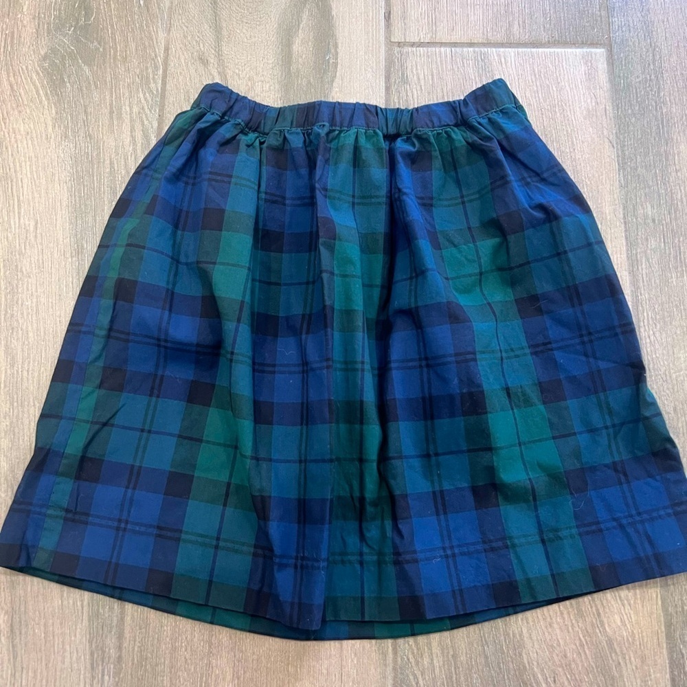 NWT! Crewcuts Girl Green Blue Paid Lined Elastic Waist Skirt Size 12 Retail $50